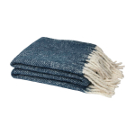 Manta extra suave y cálida de poliéster reciclado 125 x 150 cm color azul oscuro