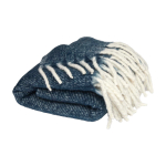 Manta extra suave y cálida de poliéster reciclado 125 x 150 cm color azul oscuro segunda vista