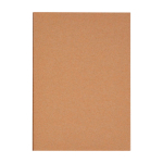 Portafolio ecológico con cierre de madera de nogal A5 hojas a rayas color gris segunda vista con caja