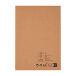 Portafolio ecológico con cierre de madera de nogal A5 hojas a rayas color gris