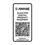 Bandolera de material reciclado con bolsillo principal amplio color negro segunda vista