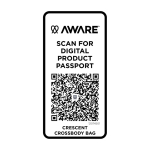 Bandolera de material reciclado con bolsillo principal amplio color blanco segunda vista