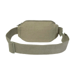 Bandolera de material reciclado con bolsillo principal amplio color verde segunda vista trasera