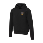 Sudadera deportiva unisex con elasticidad integrada 350 g/m2 Elevate Life color negro vista impresión serigrafía