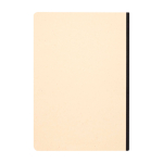 Cuaderno de tapa blanda de caña de azúcar y RPET A5 hojas a rayas color negro segunda vista trasera