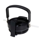 Vaso de acero inoxidable reciclado con tapa de doble función 900ml color negro vista detalle 1