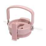 Vaso de acero inoxidable reciclado con tapa de doble función 900ml color rosa pastel vista detalle 1