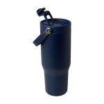 Vaso de acero inoxidable reciclado con tapa de doble función 900ml tercera vista