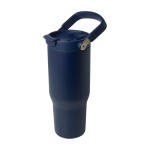 Vaso de acero inoxidable reciclado con tapa de doble función 900ml tercera vista frontal