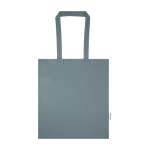 Bolsa de la compra de algodón reciclado y RPET 7L 140 g/m2 color gris tercera vista frontal