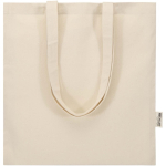 Bolsa de la compra de algodón reciclado y RPET 7L 140 g/m2 color natural cuarta vista