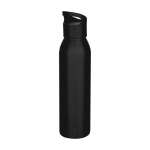 Botella de acero inoxidable reciclado de pared simple 650ml color negro