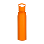 Botella de acero inoxidable reciclado de pared simple 650ml color naranja segunda vista frontal