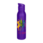 Botella de acero inoxidable reciclado de pared simple 650ml color morado