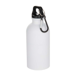 Botella de acero inoxidable reciclado mate de pared simple 400ml color blanco