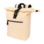 Mochila enrollable de piel sintética impermeable para PC 15” color marfil