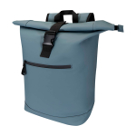 Mochila enrollable de piel sintética impermeable para PC 15'' color azul cian