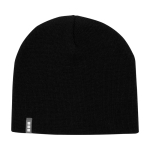 Gorro versátil de punto canalé ideal para climas fríos Elevate™ color negro segunda vista frontal