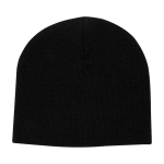Gorro versátil de punto canalé ideal para climas fríos Elevate™ color negro segunda vista trasera