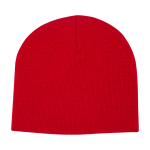 Gorro versátil de punto canalé ideal para climas fríos Elevate™ color rojo segunda vista trasera