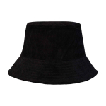 Sombrero para el sol de pana reciclada y algodón 280 g/m2 color negro segunda vista trasera