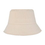 Sombrero para el sol de pana reciclada y algodón 280 g/m2 color arena segunda vista trasera