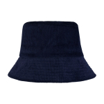 Sombrero para el sol de pana reciclada y algodón 280 g/m2 color azul marino segunda vista trasera