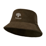 Sombrero para el sol de pana reciclada y algodón 280 g/m2 color verde oscuro