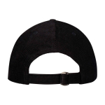 Gorra clásica versátil de pana reciclada de 6 paneles 280 g/m2 color negro segunda vista trasera