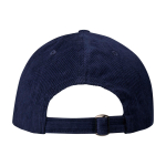Gorra clásica versátil de pana reciclada de 6 paneles 280 g/m2 color azul marino segunda vista trasera