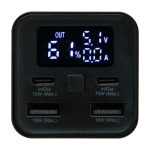 Powerbank ideal para portátil de aluminio reciclado 20.000 mAh color negro vista detalle 1