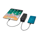 Powerbank ideal para portátil de aluminio reciclado 20.000 mAh color negro cuarta vista