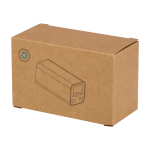 Powerbank ideal para portátil de aluminio reciclado 20.000 mAh color negro segunda vista con caja