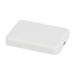 Batería externa inalámbrica magnética de plástico reciclado 5.000 mAh color blanco segunda vista