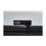 Trolley expandible de plástico reciclado resistente a impactos color plateado vista detalle 1