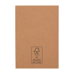 Marcapáginas de madera con notas adhesivas equeñas y grandes color natural segunda vista trasera