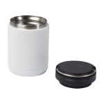 Fiambrera térmica de acero inoxidable reciclado con asa 500ml color blanco segunda vista