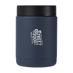 Fiambrera térmica de acero inoxidable reciclado con asa 500ml color azul petróleo vista impresa logo 2