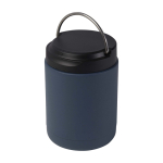 Fiambrera térmica de acero inoxidable reciclado con asa 500ml color azul petróleo cuarta vista