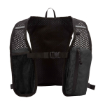 Chaleco de hidratación para running impermeable y reflectante color negro segunda vista frontal