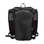 Chaleco de hidratación para running impermeable y reflectante color negro segunda vista trasera