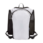 Chaleco de hidratación para running impermeable y reflectante color arena segunda vista trasera