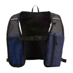 Chaleco de hidratación para running impermeable y reflectante color azul marino segunda vista frontal