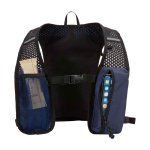 Chaleco de hidratación para running impermeable y reflectante color azul marino segunda vista