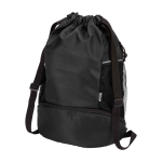 Bolsa sport con tejido reciclado impermeable y zapatero 18L color negro