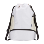 Bolsa sport con tejido reciclado impermeable y zapatero 18L color arena segunda vista frontal