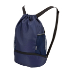 Bolsa sport con tejido reciclado impermeable y zapatero 18L color azul marino tercera vista