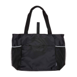 Bolsa de yoga con tejido ripstop reciclado e impermeable 18L color negro tercera vista frontal