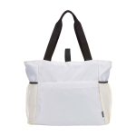 Bolsa de yoga con tejido ripstop reciclado e impermeable 18L color arena segunda vista frontal