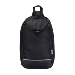 Bolsa bandolera de hidratación con tejido reciclado impermeable 6L color negro segunda vista frontal